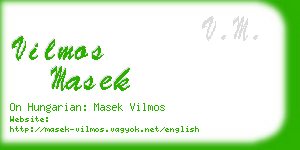 vilmos masek business card